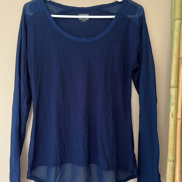 Long Sleeve Semi Sheer Top - Picture 2 of 4